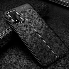 Coque Silicone Gel Motif Cuir Housse Etui pour Huawei Honor 10X Lite Noir