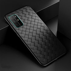 Coque Silicone Gel Motif Cuir Housse Etui pour Huawei Honor 30S Noir