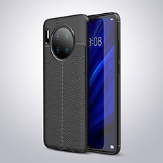 Coque Silicone Gel Motif Cuir Housse Etui pour Huawei Mate 30E Pro 5G Noir