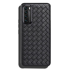 Coque Silicone Gel Motif Cuir Housse Etui pour Huawei Nova 7 5G Noir