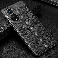 Coque Silicone Gel Motif Cuir Housse Etui pour Huawei Nova 9 Pro Noir