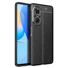 Coque Silicone Gel Motif Cuir Housse Etui pour Huawei Nova 9 SE Noir