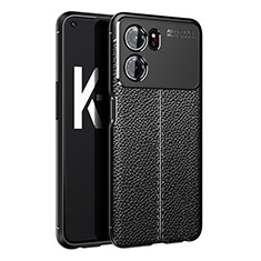 Coque Silicone Gel Motif Cuir Housse Etui pour Oppo K10 5G Noir