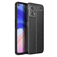 Coque Silicone Gel Motif Cuir Housse Etui pour Realme 9 5G Noir