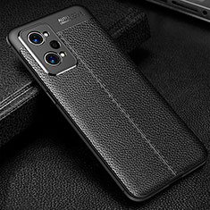 Coque Silicone Gel Motif Cuir Housse Etui pour Realme GT Neo 3T 5G Noir