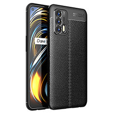 Coque Silicone Gel Motif Cuir Housse Etui pour Realme GT Neo 5G Noir