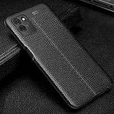 Coque Silicone Gel Motif Cuir Housse Etui pour Realme V11s 5G Noir