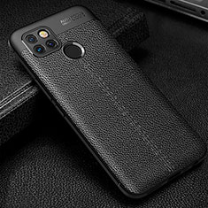 Coque Silicone Gel Motif Cuir Housse Etui pour Realme V3 5G Noir