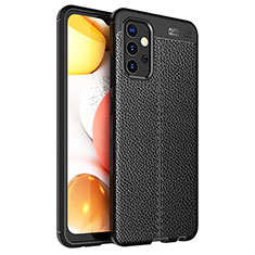 Coque Silicone Gel Motif Cuir Housse Etui pour Samsung Galaxy A32 4G Noir