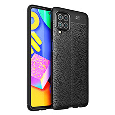 Coque Silicone Gel Motif Cuir Housse Etui pour Samsung Galaxy F62 5G Noir
