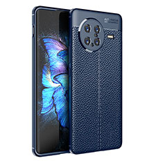 Coque Silicone Gel Motif Cuir Housse Etui pour Vivo X Note Bleu