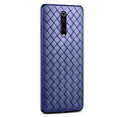 Coque Silicone Gel Motif Cuir Housse Etui pour Xiaomi Mi 9T Bleu