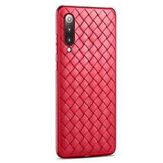 Coque Silicone Gel Motif Cuir Housse Etui pour Xiaomi Mi A3 Lite Rouge