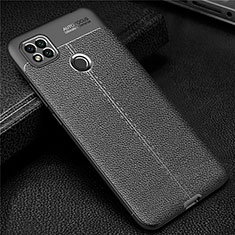 Coque Silicone Gel Motif Cuir Housse Etui pour Xiaomi POCO C31 Noir