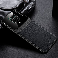 Coque Silicone Gel Motif Cuir Housse Etui pour Xiaomi Poco M2 Pro Noir