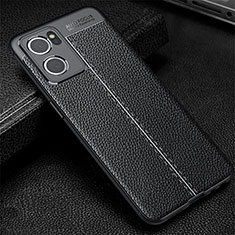 Coque Silicone Gel Motif Cuir Housse Etui S01 pour OnePlus Nord CE 2 5G Noir