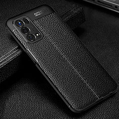 Coque Silicone Gel Motif Cuir Housse Etui S01 pour OnePlus Nord N200 5G Noir