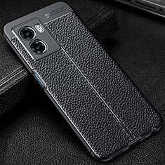 Coque Silicone Gel Motif Cuir Housse Etui S01 pour Realme Narzo 50 5G Noir