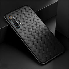 Coque Silicone Gel Motif Cuir Housse Etui S01 pour Realme X50m 5G Noir