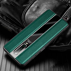 Coque Silicone Gel Motif Cuir Housse Etui S01 pour Xiaomi Poco X2 Vert