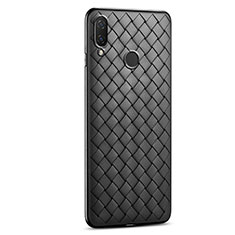 Coque Silicone Gel Motif Cuir Housse Etui S01 pour Xiaomi Redmi Note 7 Noir