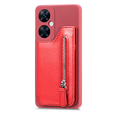 Coque Silicone Gel Motif Cuir Housse Etui S01D pour Huawei Nova 11i Rouge