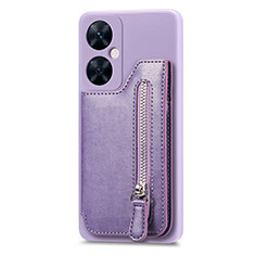 Coque Silicone Gel Motif Cuir Housse Etui S01D pour Huawei Nova 11i Violet