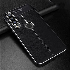 Coque Silicone Gel Motif Cuir Housse Etui S02 pour Huawei Nova 4e Noir