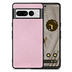 Coque Silicone Gel Motif Cuir Housse Etui S02D pour Google Pixel 7 Pro 5G Rose