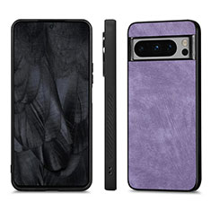 Coque Silicone Gel Motif Cuir Housse Etui S02D pour Google Pixel 8 Pro 5G Violet