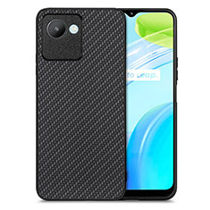 Coque Silicone Gel Motif Cuir Housse Etui S03D pour Realme Narzo 50i Prime Noir