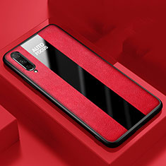 Coque Silicone Gel Motif Cuir Housse Etui S05 pour Huawei Y9s Rouge