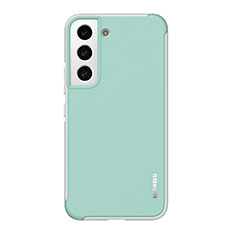 Coque Silicone Gel Motif Cuir Housse Etui S05 pour Samsung Galaxy S21 Plus 5G Vert