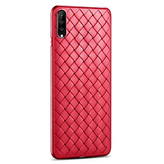 Coque Silicone Gel Motif Cuir Housse Etui S06 pour Huawei Y9s Rouge