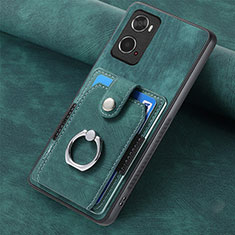 Coque Silicone Gel Motif Cuir Housse Etui SD1 pour Oppo A36 Vert