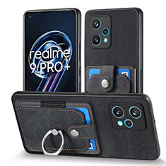 Coque Silicone Gel Motif Cuir Housse Etui SD1 pour Realme 9 4G Noir