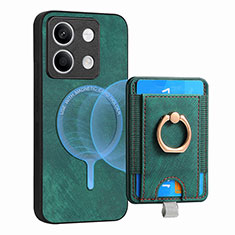 Coque Silicone Gel Motif Cuir Housse Etui SD1 pour Xiaomi Redmi Note 13 5G Vert