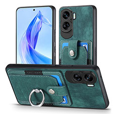 Coque Silicone Gel Motif Cuir Housse Etui SD2 pour Huawei Honor 90 Lite 5G Vert