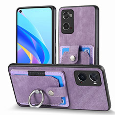 Coque Silicone Gel Motif Cuir Housse Etui SD2 pour Oppo A36 Violet Clair