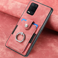 Coque Silicone Gel Motif Cuir Housse Etui SD2 pour Realme 8 5G Rose