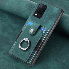 Coque Silicone Gel Motif Cuir Housse Etui SD2 pour Realme 8 5G Vert