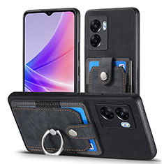 Coque Silicone Gel Motif Cuir Housse Etui SD2 pour Realme V23i 5G Noir