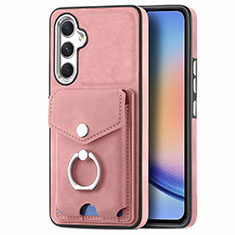 Coque Silicone Gel Motif Cuir Housse Etui SD3 pour Samsung Galaxy A34 5G Rose