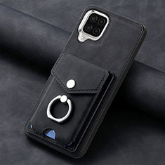 Coque Silicone Gel Motif Cuir Housse Etui SD3 pour Samsung Galaxy F12 Noir