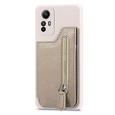 Coque Silicone Gel Motif Cuir Housse Etui SD3 pour Xiaomi Redmi Note 12S Kaki