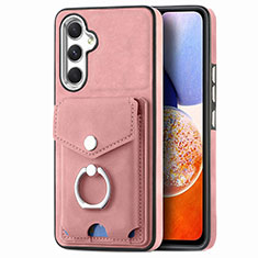 Coque Silicone Gel Motif Cuir Housse Etui SD4 pour Samsung Galaxy A14 4G Rose