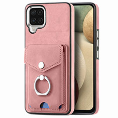 Coque Silicone Gel Motif Cuir Housse Etui SD4 pour Samsung Galaxy M12 Rose