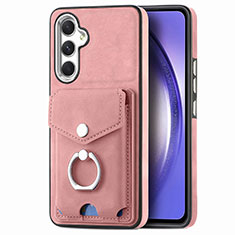 Coque Silicone Gel Motif Cuir Housse Etui SD5 pour Samsung Galaxy A54 5G Rose