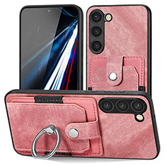 Coque Silicone Gel Motif Cuir Housse Etui SD5 pour Samsung Galaxy S23 5G Rose