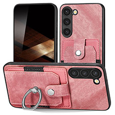 Coque Silicone Gel Motif Cuir Housse Etui SD5 pour Samsung Galaxy S24 Plus 5G Rose